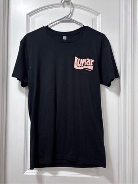 Black Graphic Tee - Pink Logo